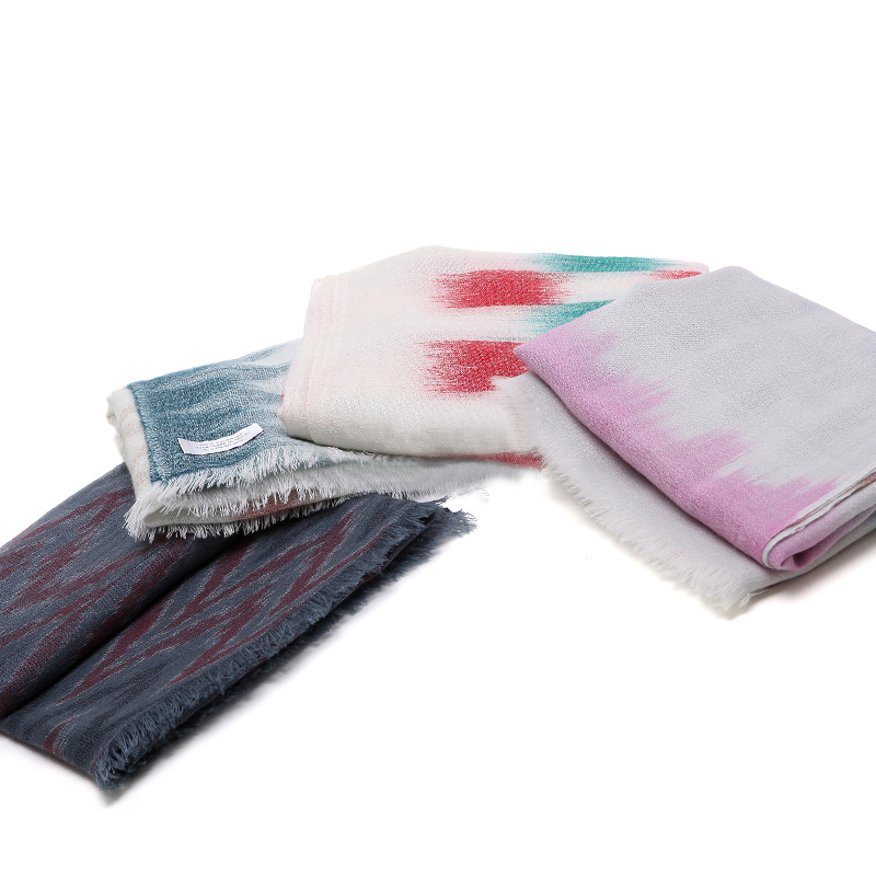 Pure Cashmere Scarves White Multicolorful Women Fashional Winter Scarf